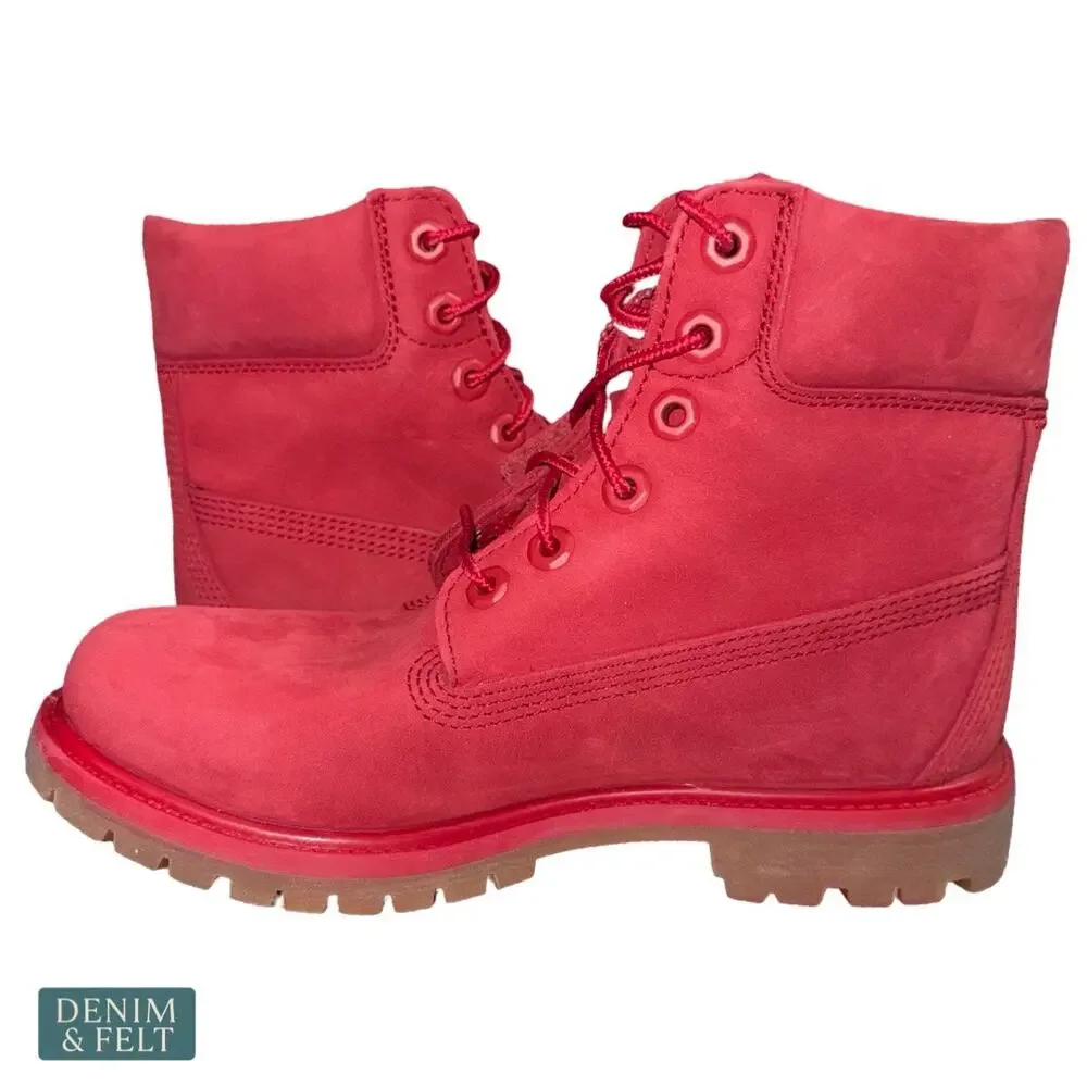 Timberland 50th Anniversary 6 Inch Waterproof Red Nubuck‎ Boots Streetwear